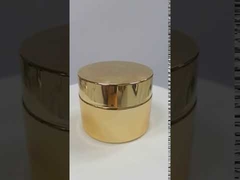 مرطبان كريم زجاجي فارغ لتعبئة مستحضرات التجميل بغطاء بلاستيكي