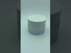 جرة تجميل 100 مل غلاف رشاش زهرة الثلج جرة مع كريم القبعة البيضاء جرة العناية بالبشرة التعبئة والتغليف OEM