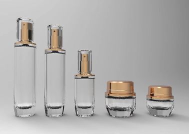 زجاجات غسول التجميل الزجاجية المستديرة 40 مل 100 مل 120 مل الجرار الزجاجية شعار مخصص ولون