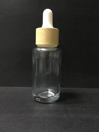 شفافة 30 مل زجاجة زيت أساسي قطارة زجاجية مع غطاء بلاستيكي للعناية بالبشرة
