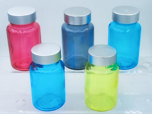 100 مل زجاجة كبسولة زجاجية مكملة للشعر زجاجة كبسولة مستديرة زجاجية لمصل العين ومصل الوجه OEM