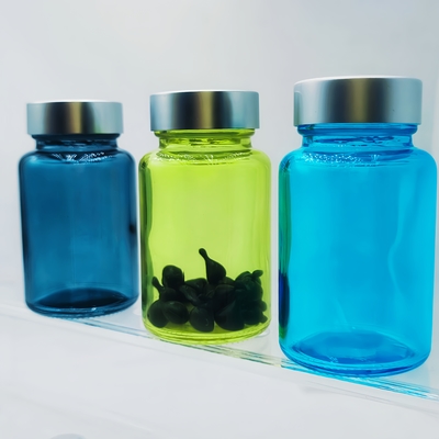 100 مل زجاجة كبسولة زجاجية مكملة للشعر زجاجة كبسولة مستديرة زجاجية لمصل العين ومصل الوجه OEM