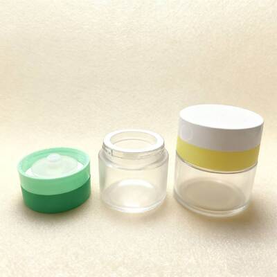 Glass Refillable Airless Jar 30ml 50ml with PP Material and PCR Material