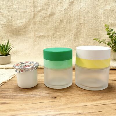 Cosmetic Glass Refillable Airless Skincare Packaging Set 30ml/50ml/100ml with PP Material and PCR Material Refillable Cup