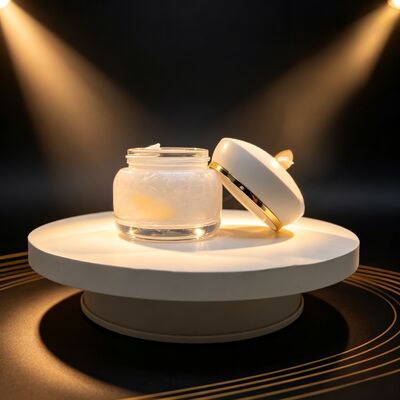 Premium Frosted Glass Bottles & Jars with Pump/Spray & White Caps, Crackle Pattern for Cosmetics, Face Cream, Lotion, Serum, Toner, Skincare, 120ml/100ml/40ml/50g/30g