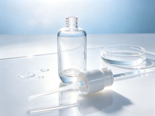 30ml&50ml Clear Glass Lockable Pump Bottle, Empty Serum Essential Oil Foundation Bottle,  Wholesale Skincare Packaging